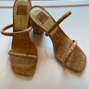 Dolce Vita Beige Cork Strappy Sandals